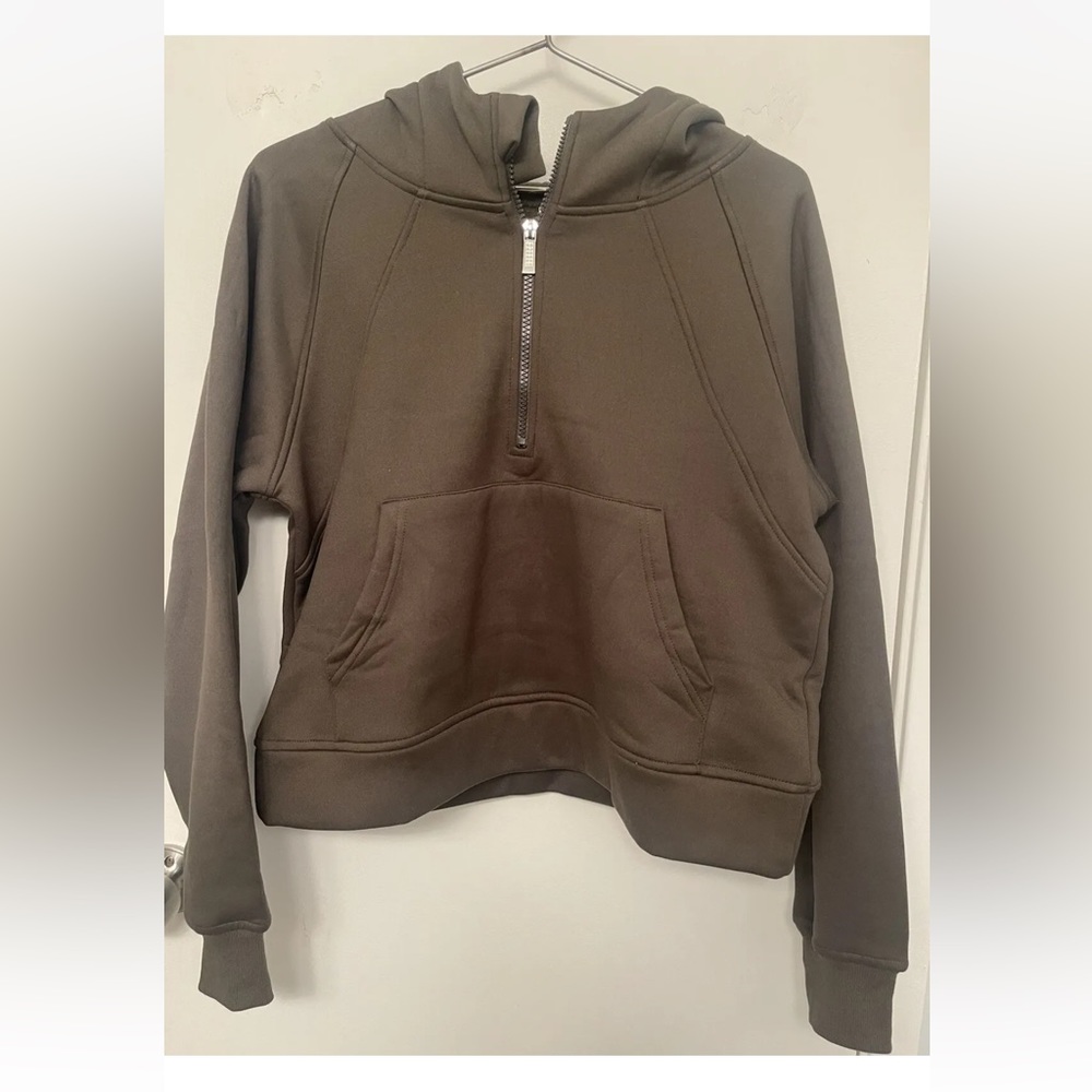 LASLULU Women’s Hoodie Fleece Lined Collar Pullover 1/2 Zip sweatshirt Size M